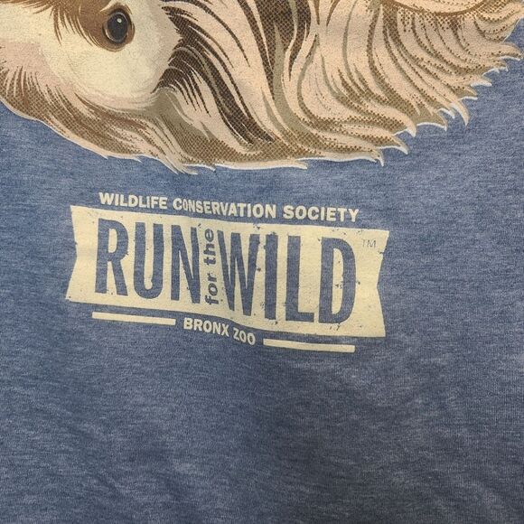 Widlife Conservation Society 2022 Bronx Zoo Slot Run for the Wild Blue Tshirt S - Picture 4 of 9